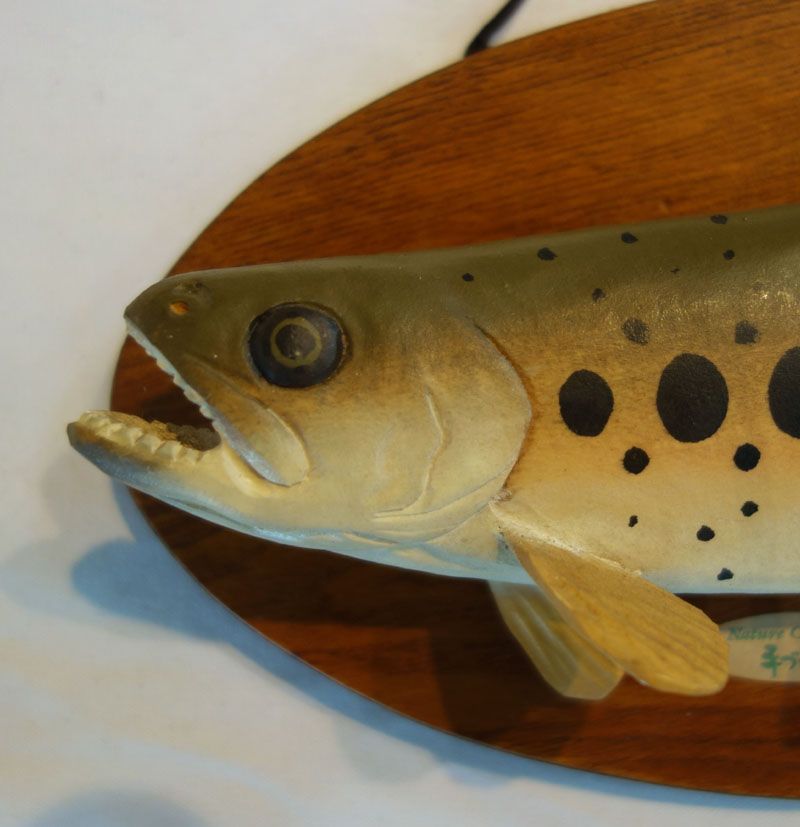 木彫りの壁掛け 山女魚（ヤマメ） - メルカリ