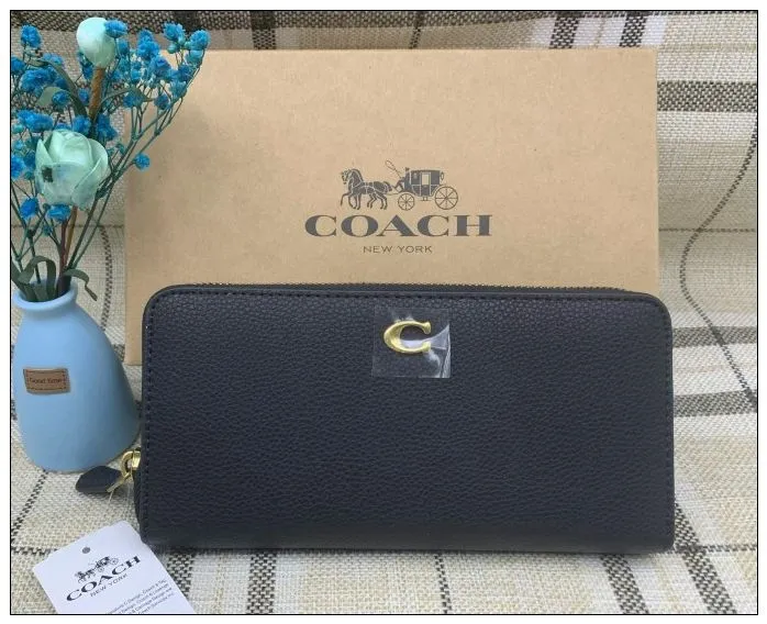 コーチ 長財布 COACH 財布 ブラック黒 アコーディオン ウォレット