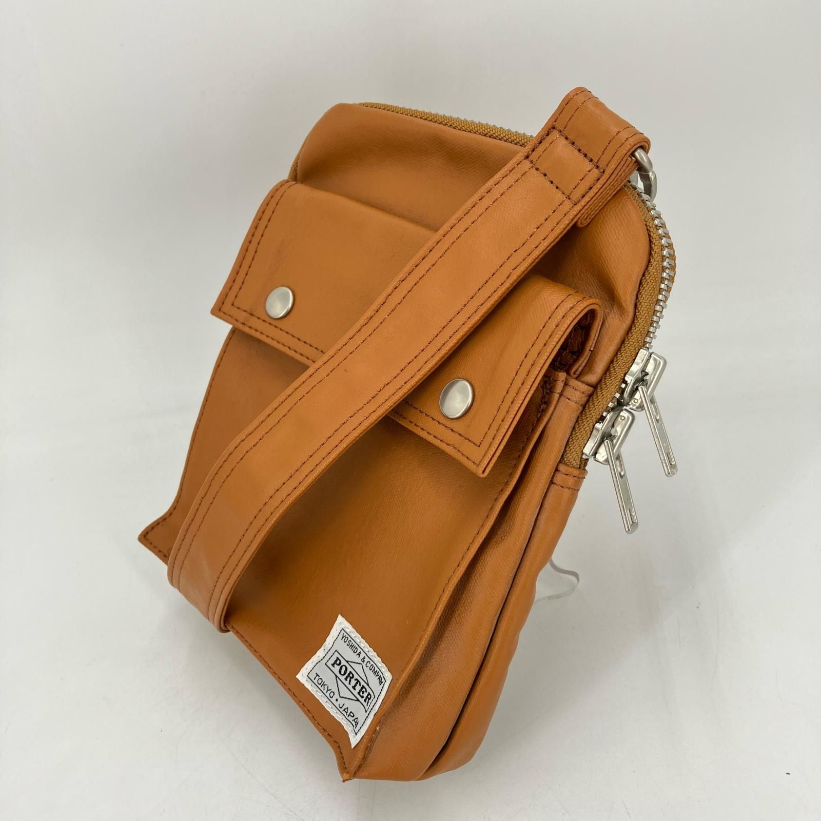 【イオン広店】 中古 PORTER FREE STYLE | ポーターフリースタイル ショルダーバッグ SHOULDER BAG(S) 707-07146 キャメル 【121】 イオン広店】 中古 PORTER FREE STYLE | ポーターフリースタイル