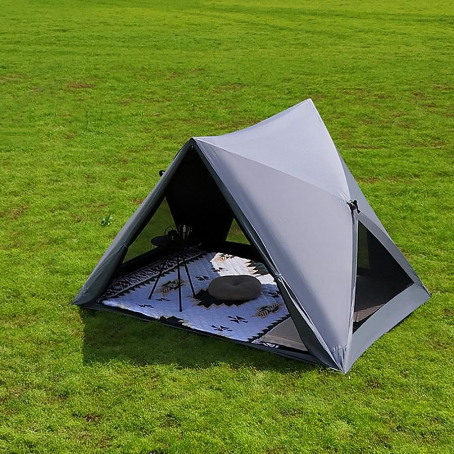 ワンタッチテント テント フルクローズ ソロキャンプ テント 4人用 3人用 2人 FIELDOOR 【完全遮光】 ワンタッチ テント 200 【2.0m×2.0m】 収納バッグ付き 3人用 4人用 100% PUコ