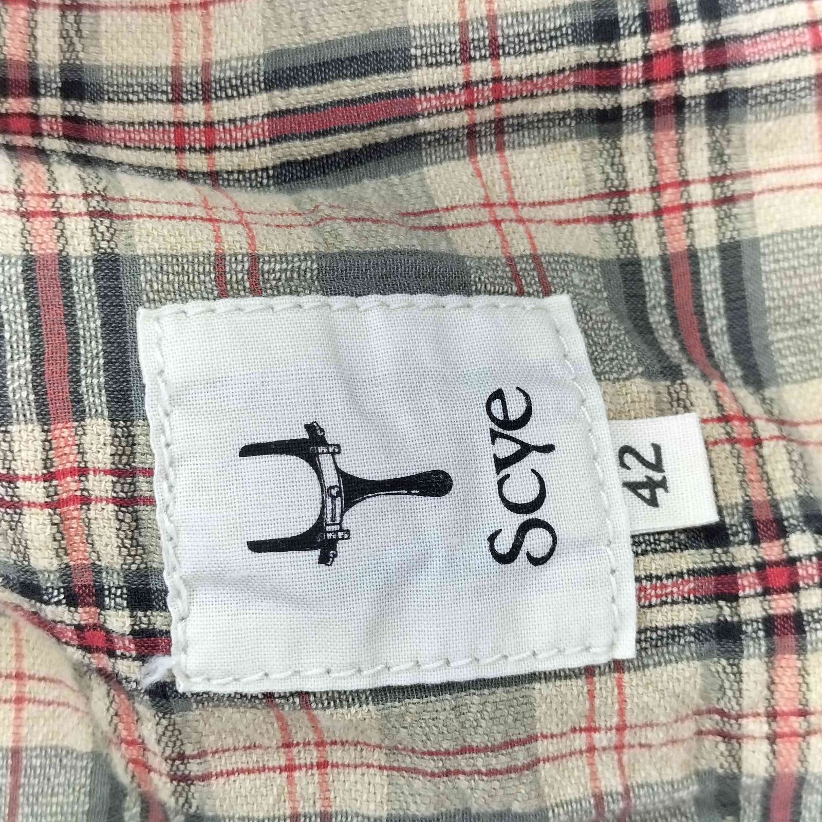 Scye チェック　コットンリネン　ブルゾン サイ SCYE コットンリネン混 チェックブルゾン メンズ 42 - メルカリ