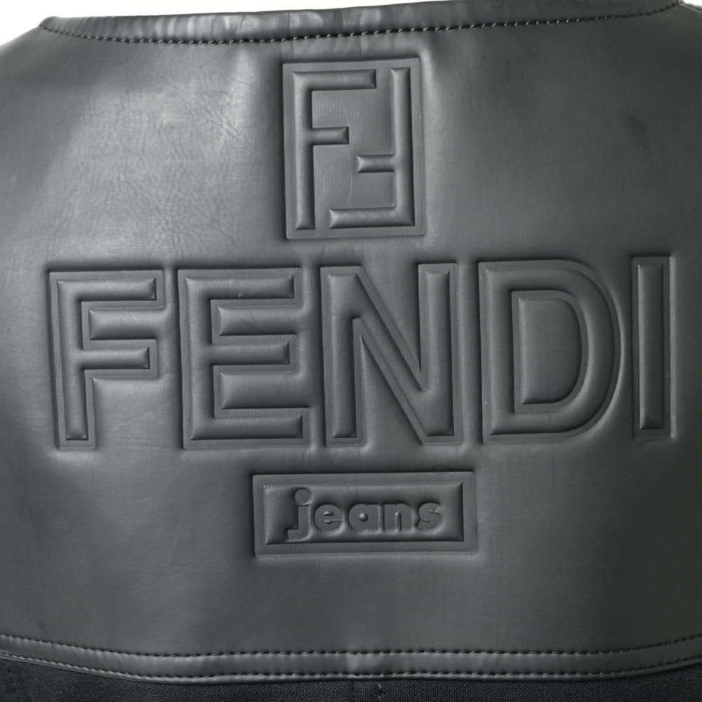 FENDI ヴィンテージ バックロゴ ジップ ノーズリーブ ワンピース  