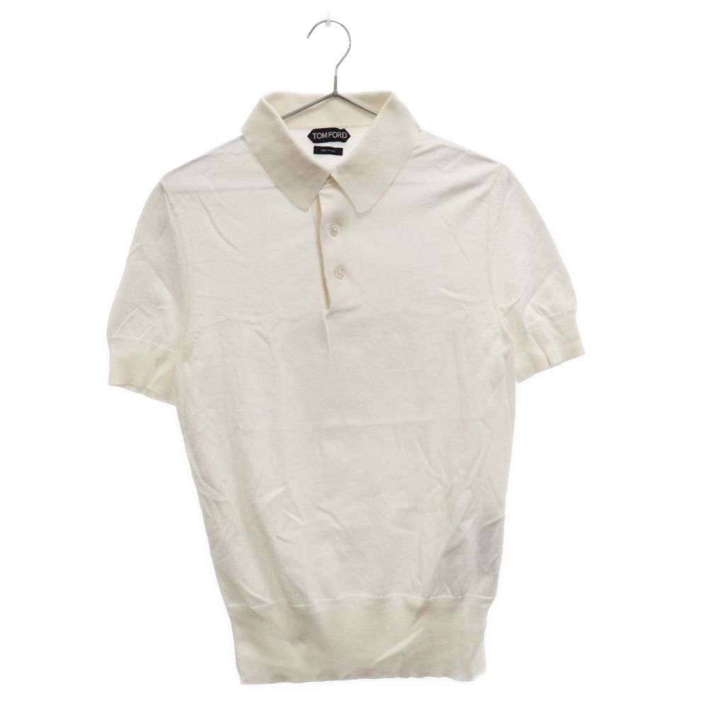 【美品】TOM FORD ホワイト ポロシャツ 美品】TOM FORD ホワイト ポロシャツ 中古・古着通販TOM FORD (トム