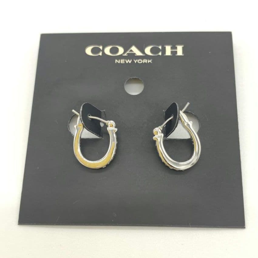COACH] パヴェ シグネチャー ハギー ピアス シルバー F54497 - メルカリ