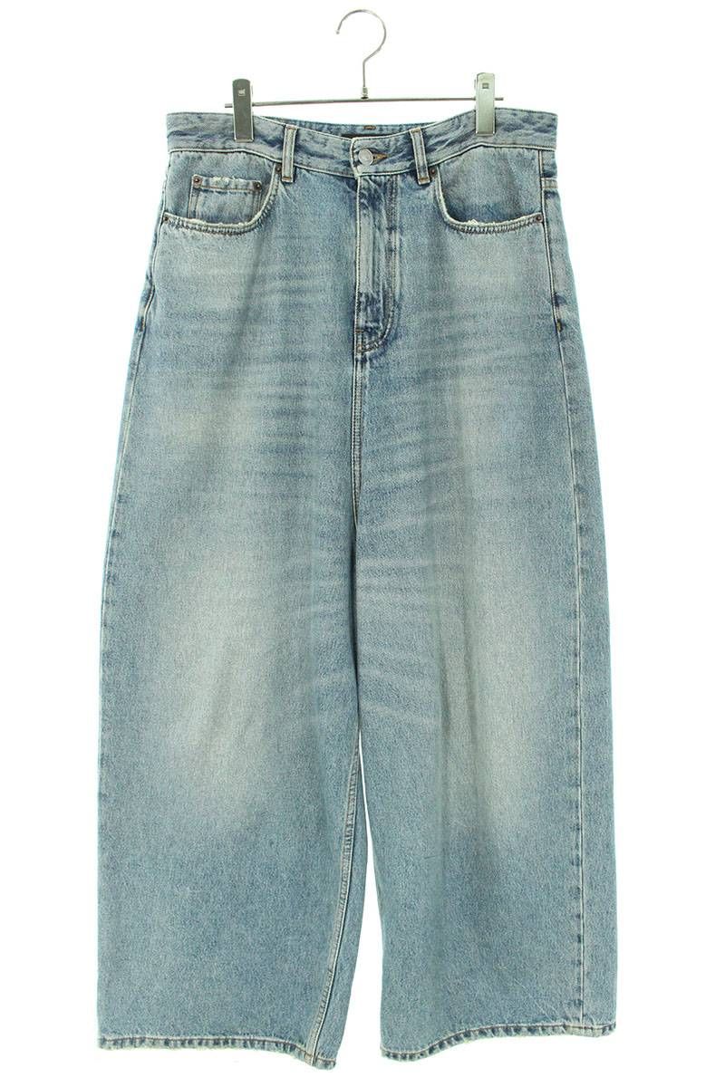 バレンシアガ 23SS 697886 THW25 LOW CROTCH JEANS ユーズドダメージ ...