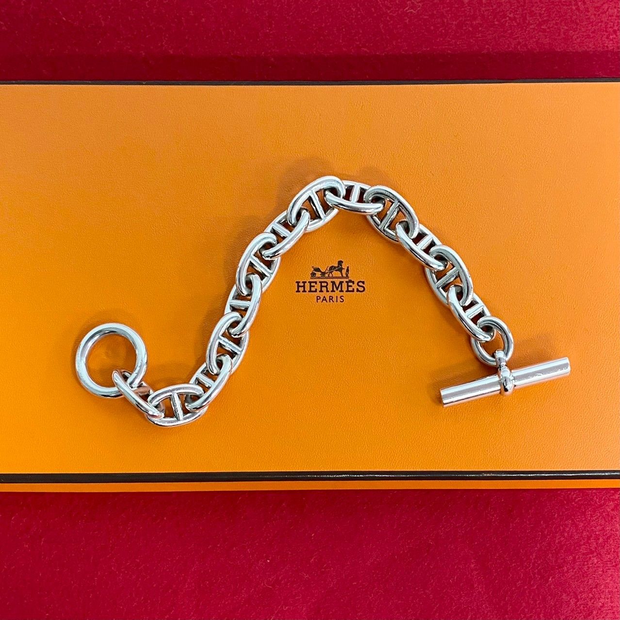 極 美品 希少品 HERMES エルメス シェーヌダンクル TGM 13コマ