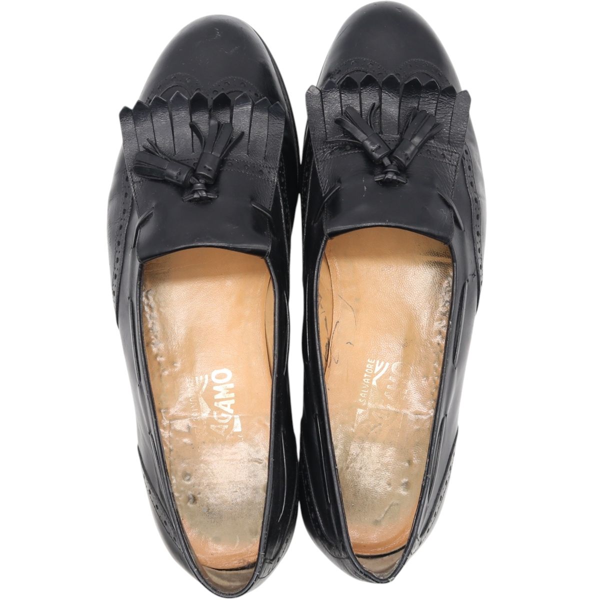 古着 フェラガモ Salvatore Ferragamo タッセルローファー イタリア製