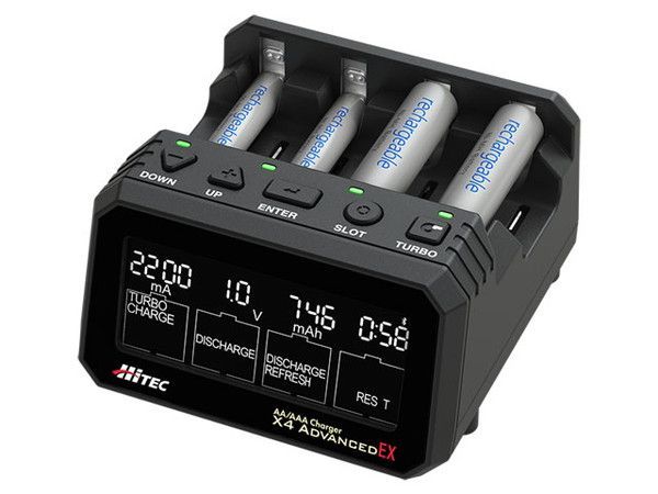 新品 HiTEC AA/AAA Charger X4 Advanced EX 単三/単四 Ni-cd Ni-MH 充