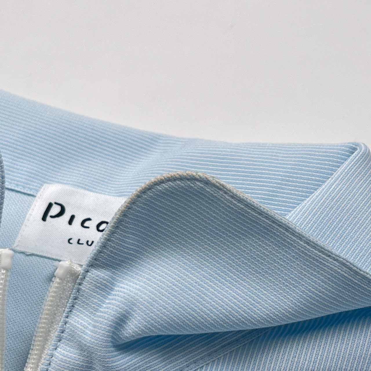 ピッコーネクラブ ハーフジップ シャツ サイズⅡ レディース L ゴルフウェア Picone CLUB ピッコーネ ストライプ ハーフジップ 半袖シャツ 2