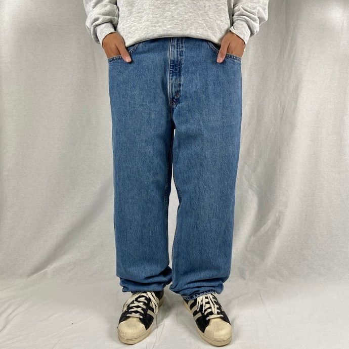 USA古着 Levi's 550 38×32 ブラックデニム ワイド baggy Levi's 90s USA製 Levi'sリーバイス 550 ブラック デニムパンツ