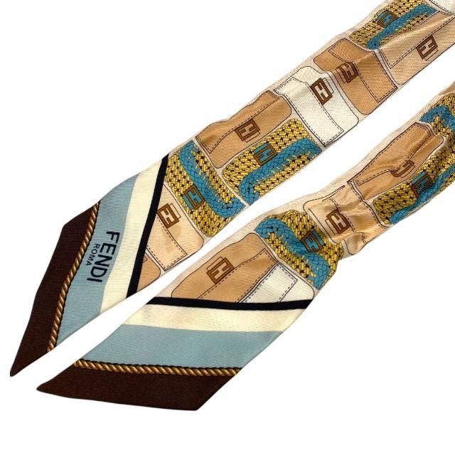 FENDI フェンディ ラッピー スカーフ ツイリースカーフ リボンスカーフ