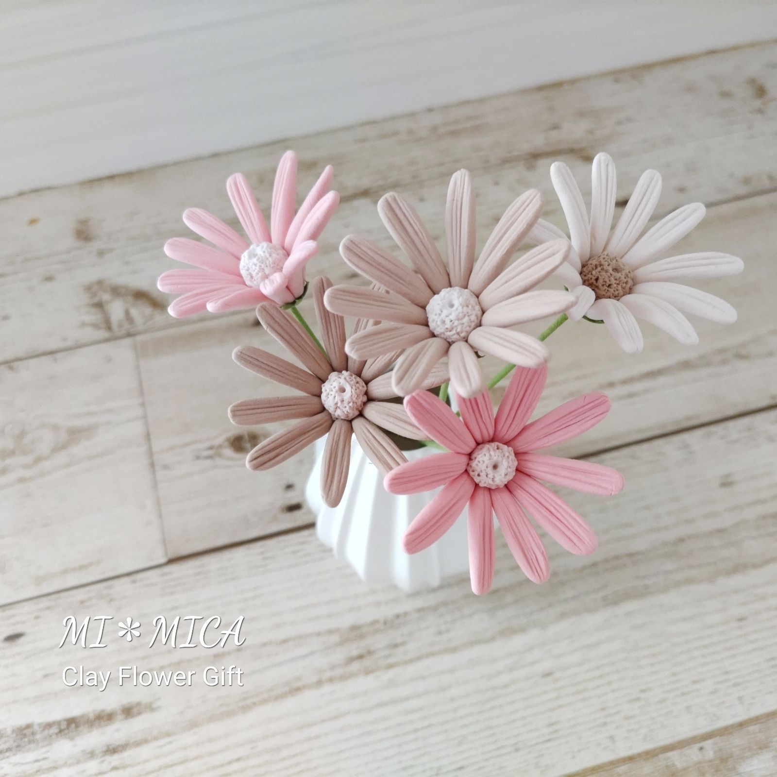 クレイフラワー マーガレット5本セット