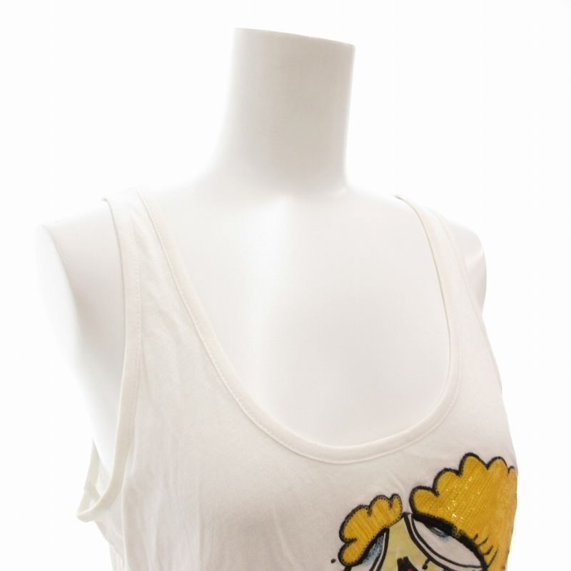 MOSCHINO スパンコールタンクトップ ラブモスキーノ LOVE MOSCHINO タンクトップ カットソー