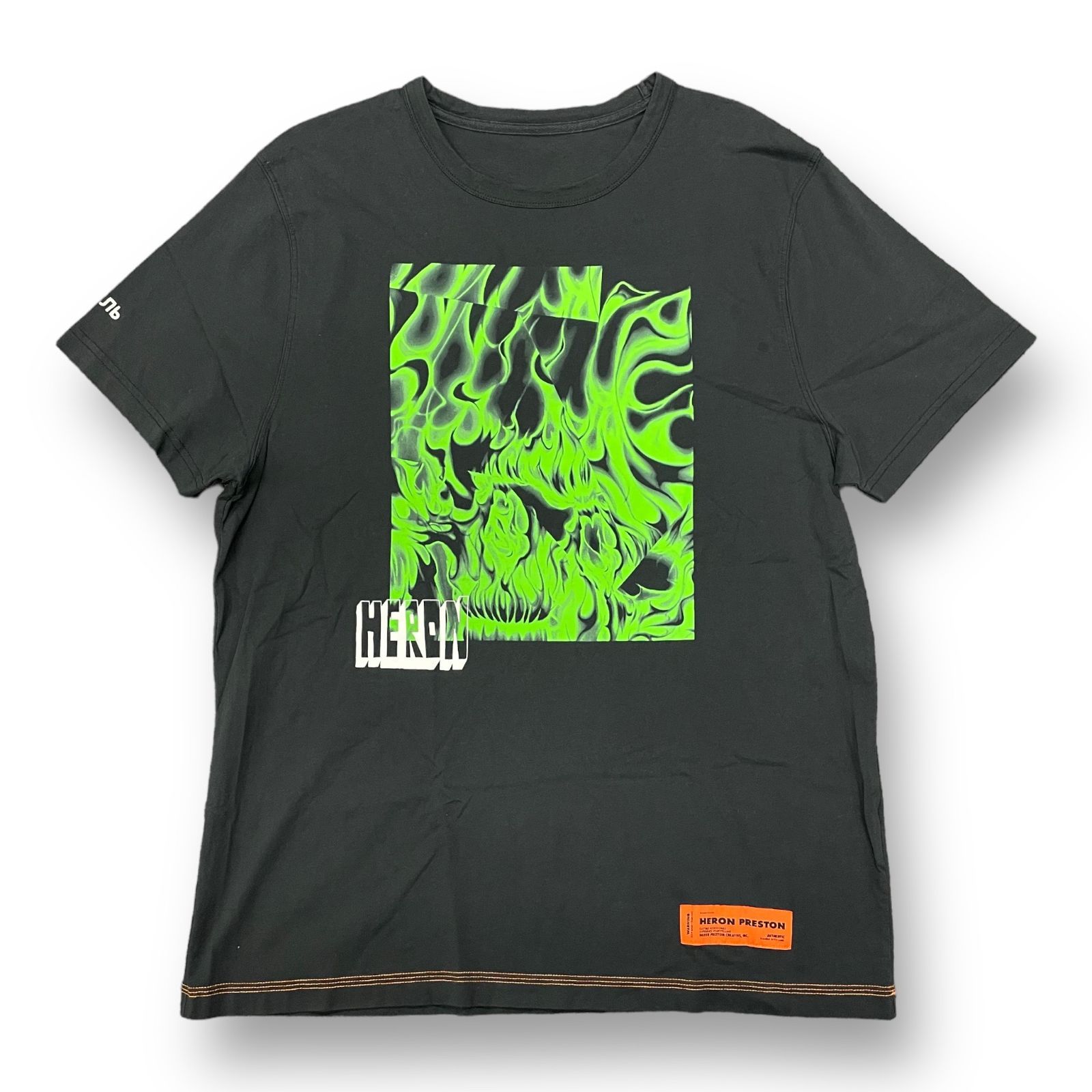 国内正規 HERON PRESTON BOX SKULL NERA T-SHIRT ボックス スカル 