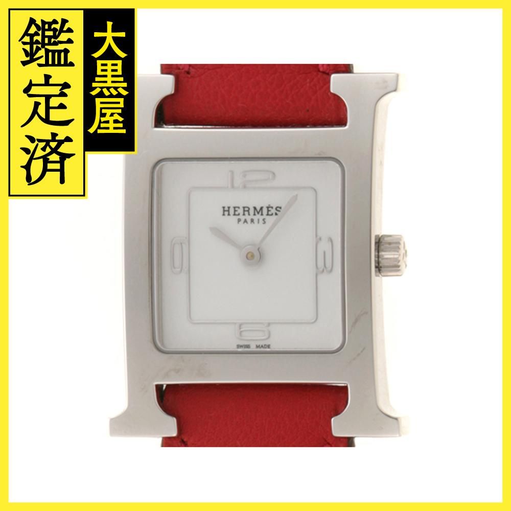 HERMES エルメス Hウォツチ ドゥブルトゥール HH1.210 ヴァ―ミリオン ...