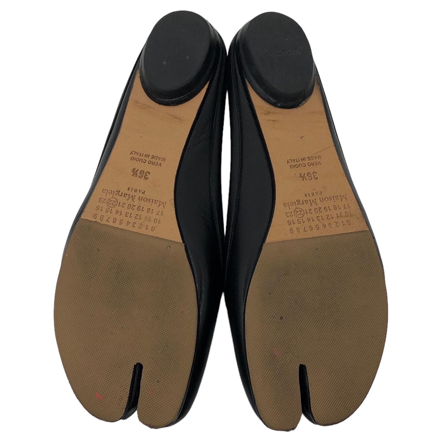 MAISON MARGIELA(メゾンマルジェラ) tabi ballerina mules 足袋 バレエリーナ ミュール 36 1/2(23.5cm程度)  ブラック サンダル バレエ シューズ タビ - メルカリ