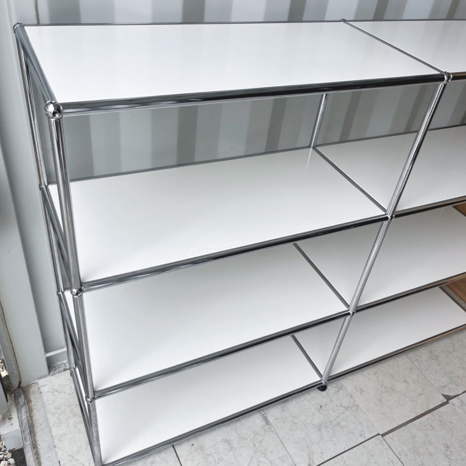 取付無料！USMハラー 2列3段 ピュアホワイトオープンシェルフ サイド