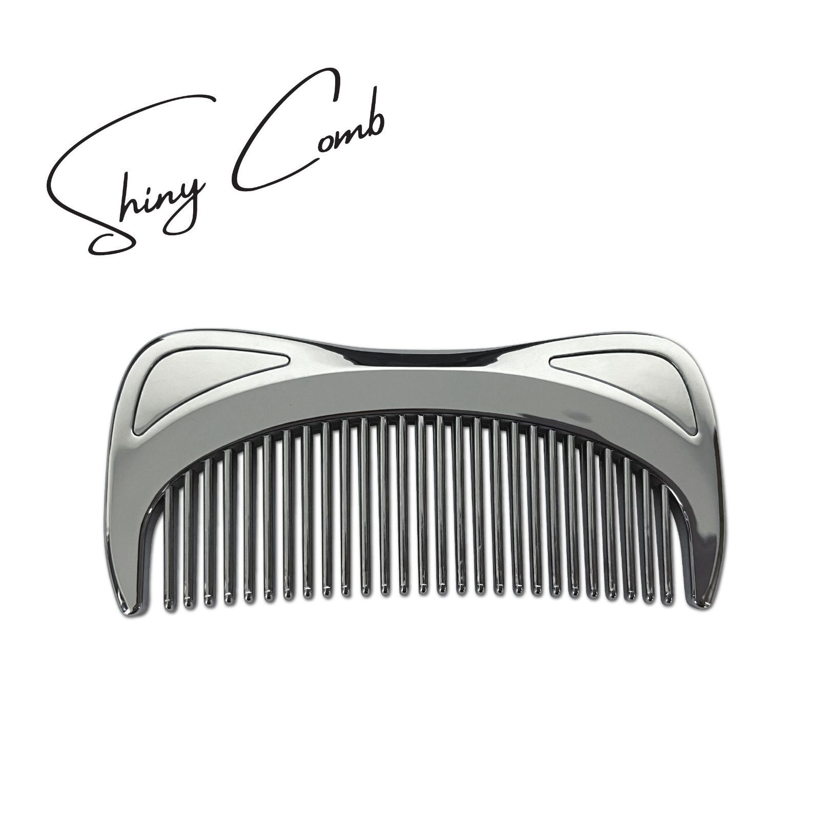 コーム ヘアコーム ツヤ髪 静電気防止 クロムメッキ メタルコーム
