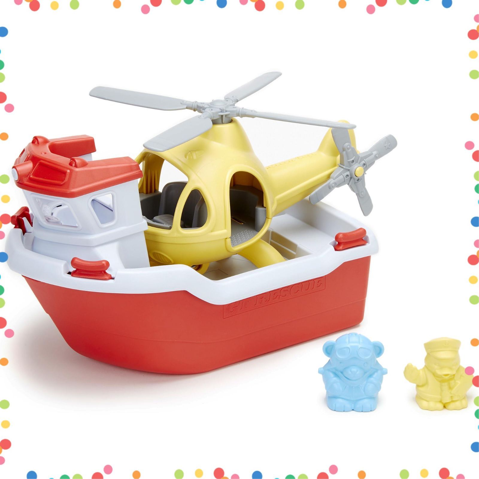 在庫セール Green Toys グリーントイズ レスキューボート ヘリコプターセット