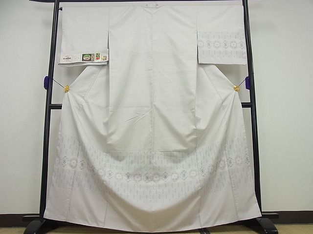 平和屋本店●超希少 本場琉球 読谷山花織 訪問着 紬地 松田洋子作 証紙付き 逸品3s5260 平和屋本店○超希少 本場琉球 読谷山花織 訪問着 紬地 松田洋子作 証紙