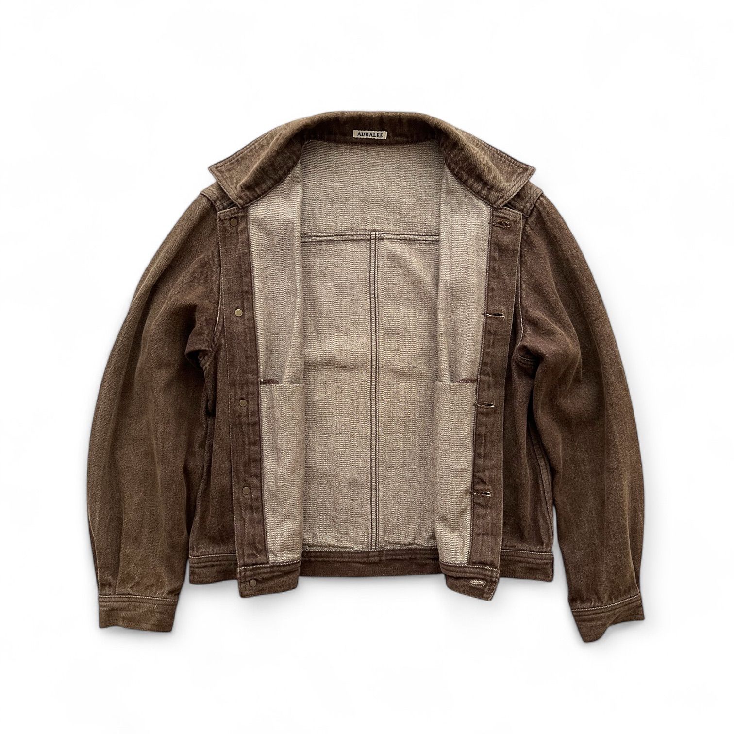 AURALEE オーラリー WASHED HARD TWIST DENIM BLOUZON ハードツィストデニムブルゾン