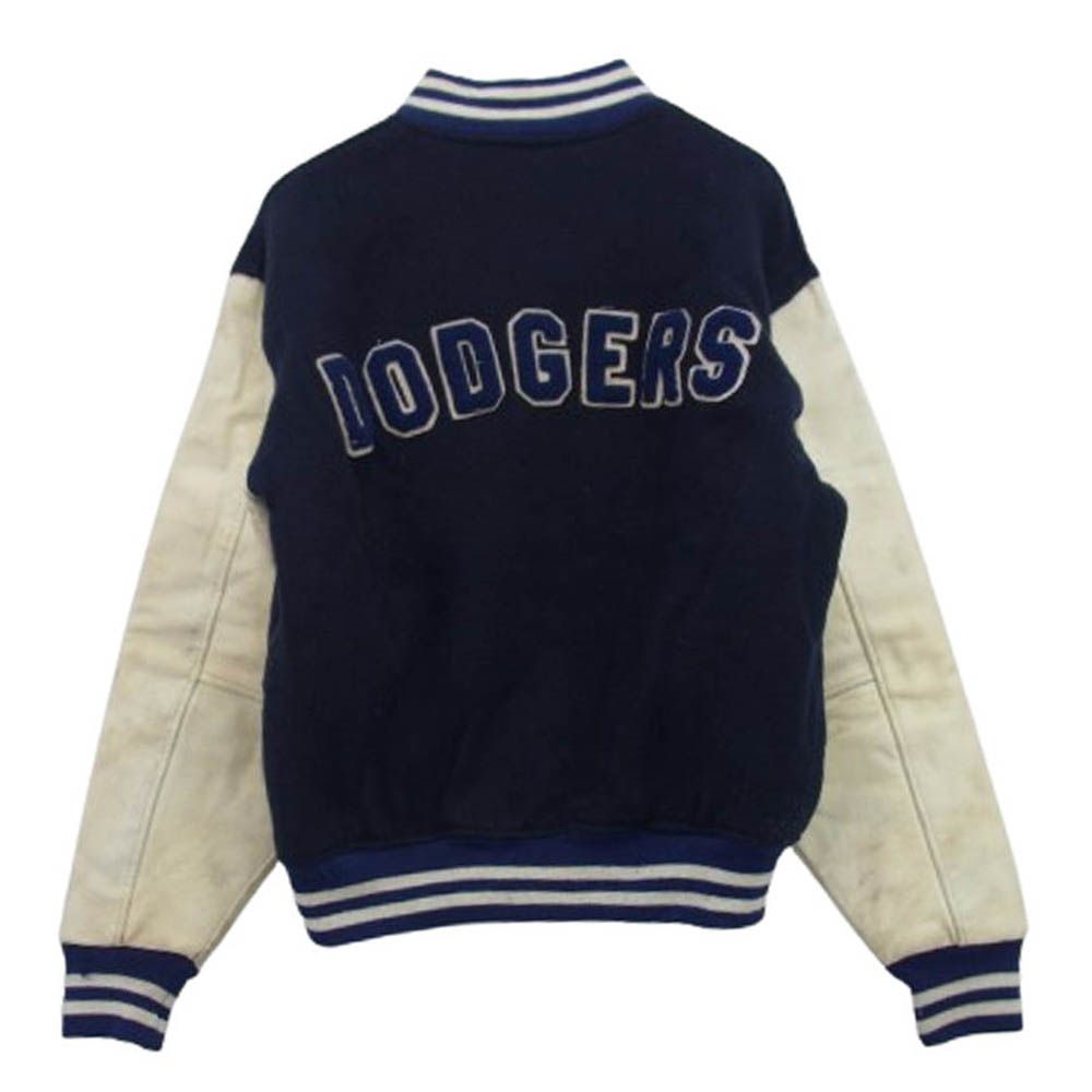 ヴィンテージ VINTAGE 70s FELCO Top Of The Line フェルコ LA Dodgers ドジャース スタジャン ジャケット ネイビー系 L