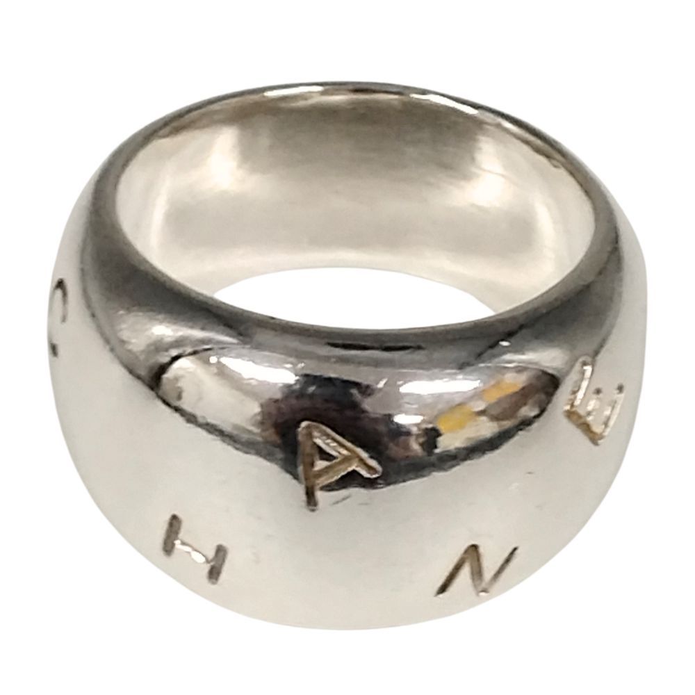 CHANEL シャネル ロゴ リング シルバー 13号 52405