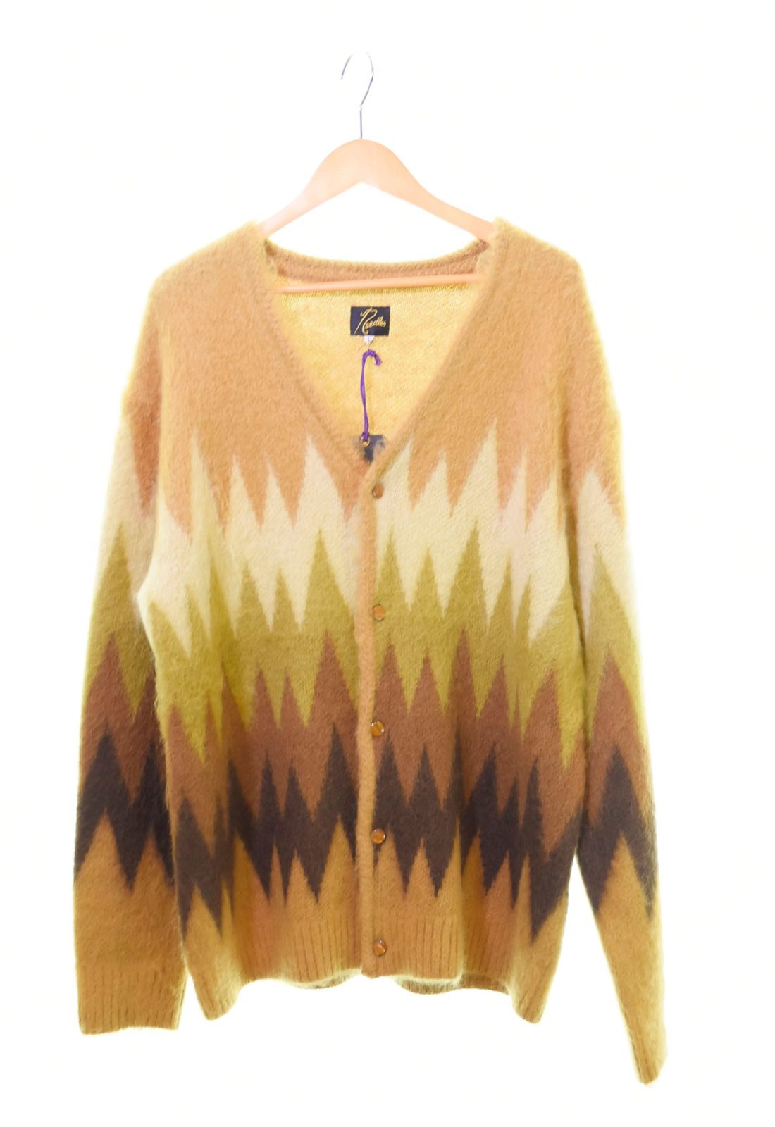 ニードルス Needles 22AW Mohair Cardigan モヘアカーディガン 黄色 LQ274 カーディガン イエロー Lサイズ 103MT-889