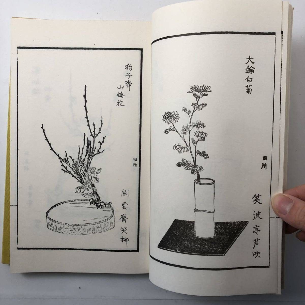 生花】松月堂古流四季混雑 生花百瓶図 全2冊 和装本 文政2年版の複製本