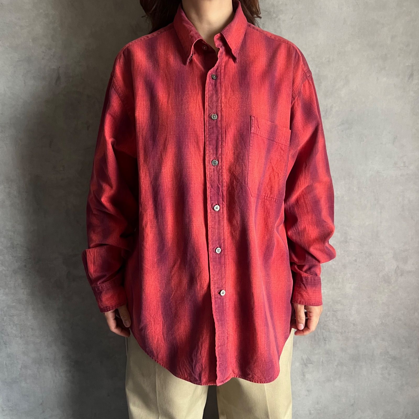 ST JOHN'S BAY ombre check shirt セントジョンズベイ オンブレ