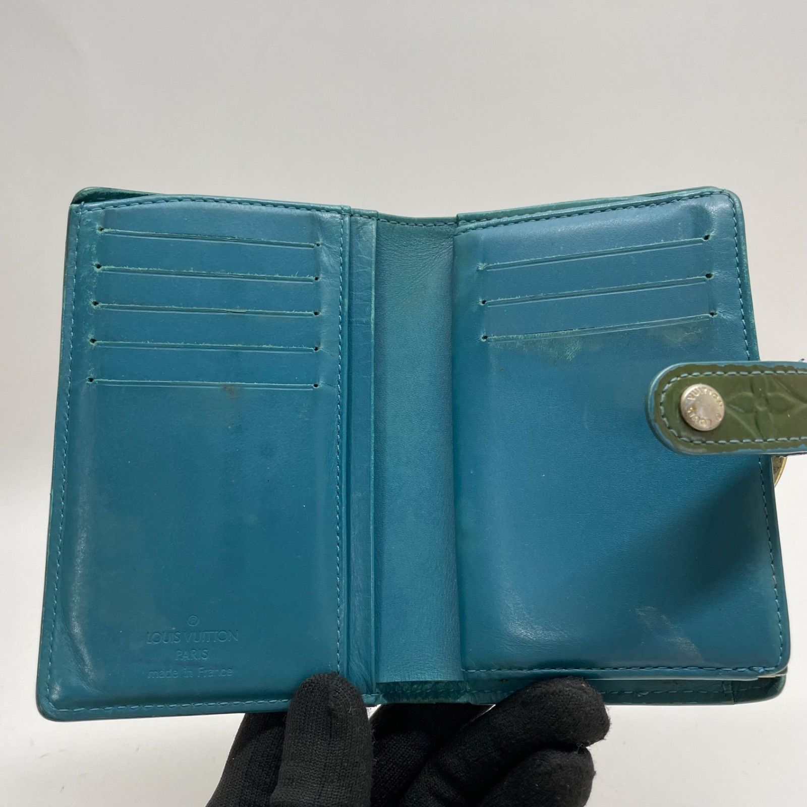 2289 LOUIS VUITTON ルイヴィトン ヴェルニ がまくち 折り財布