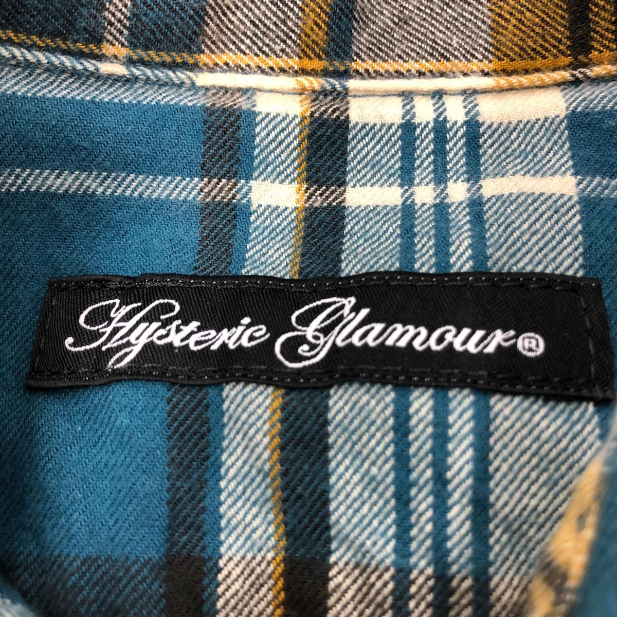 HYSTERIC GLAMOUR ヒステリックグラマー 長袖 シャツチュニック サイズ:F  ブルー  レディース 　240001143128 HYSTERIC GLAMOUR ヒステリックグラマー 長袖 シャツチュニック サイズ