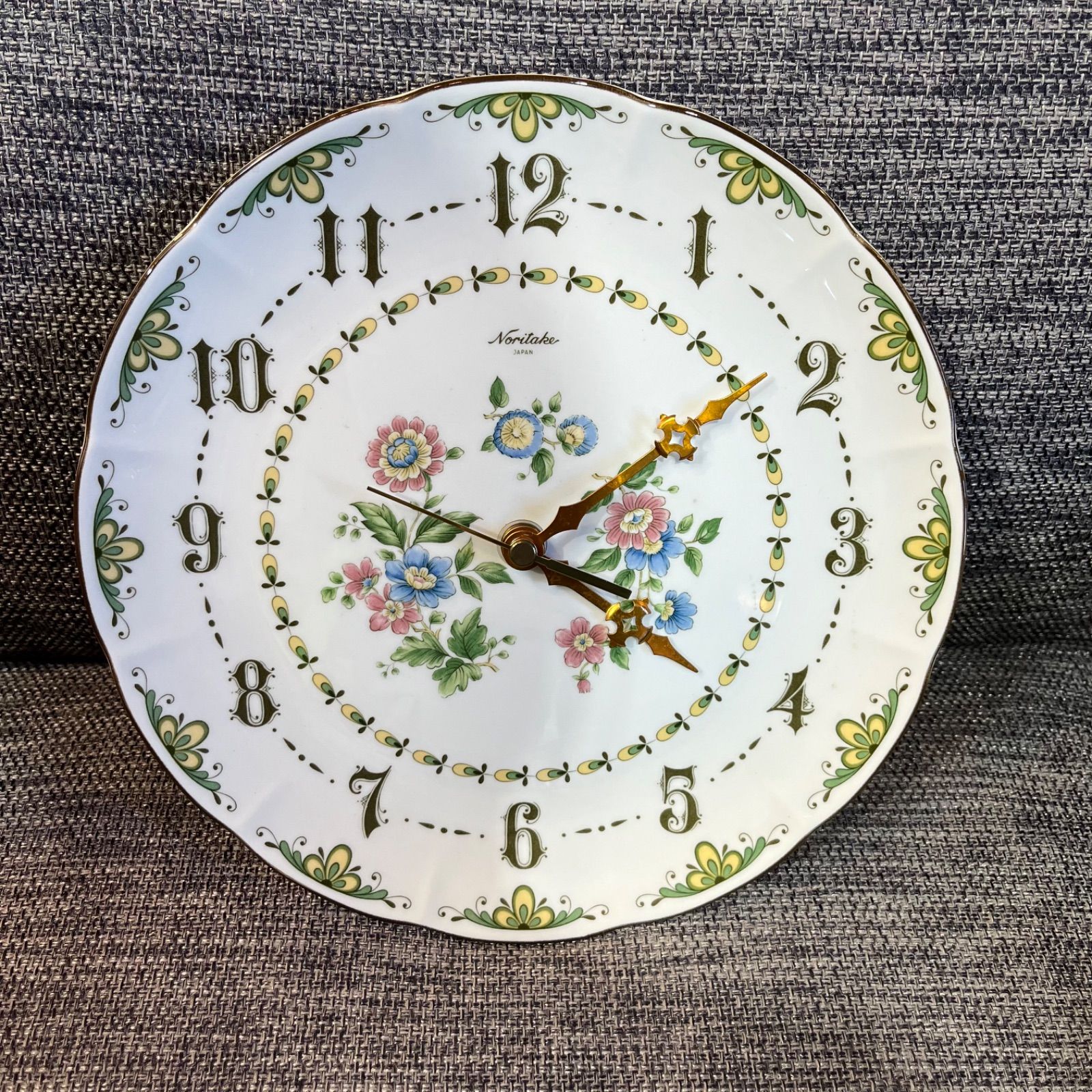 ノリタケの掛け時計 Noritake ノリタケ 皿時計 壁掛け時計 昭和レトロ 掛け時計・置時計