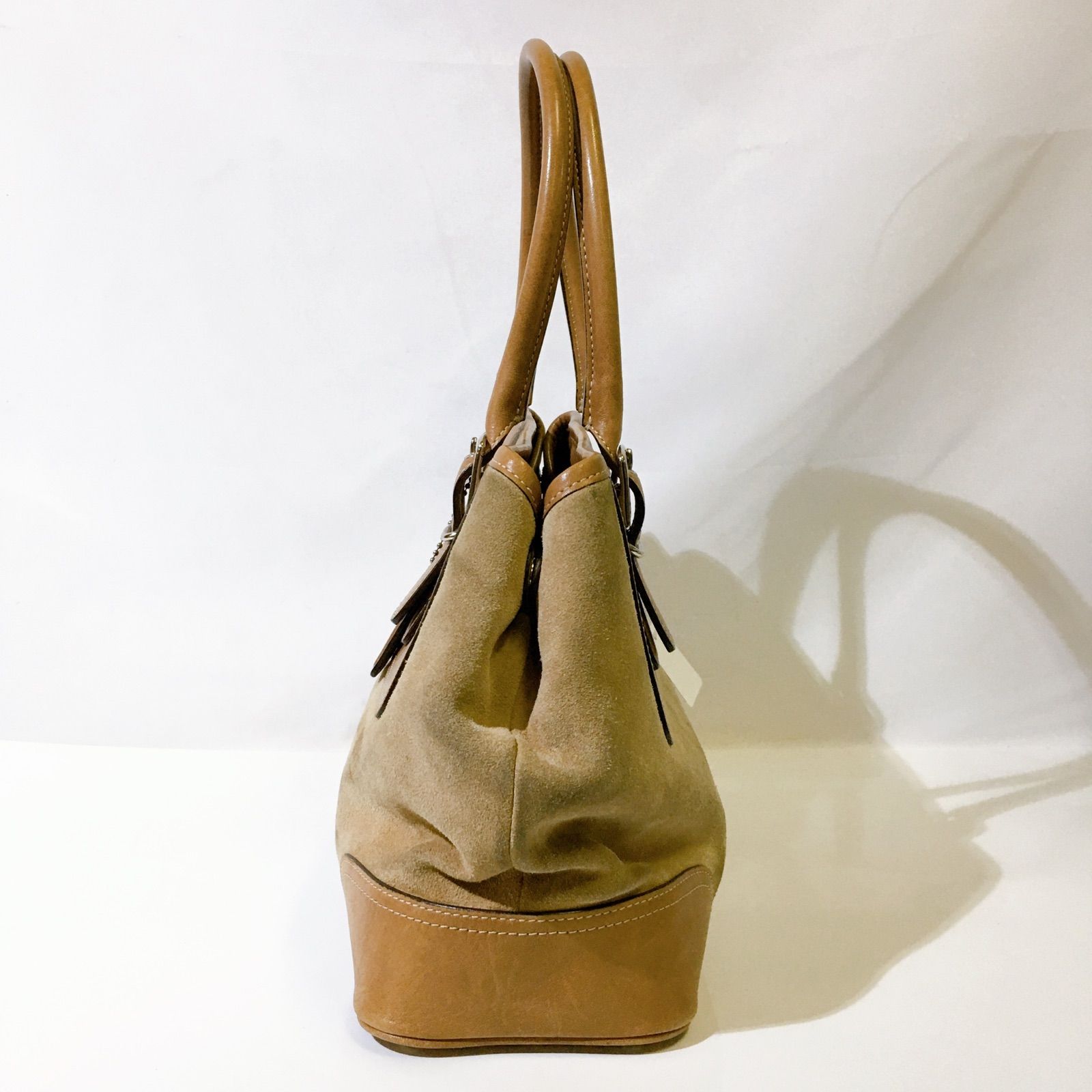 COACHブラウンスエードハンドバッグ COACH コーチ ハンドバッグ ブラウン スエード レディース