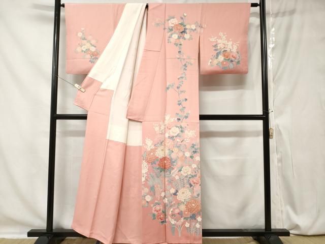 平和屋着物□訪問着 枝花文 暈し染め 金彩 正絹 逸品 CAAU0348ev  