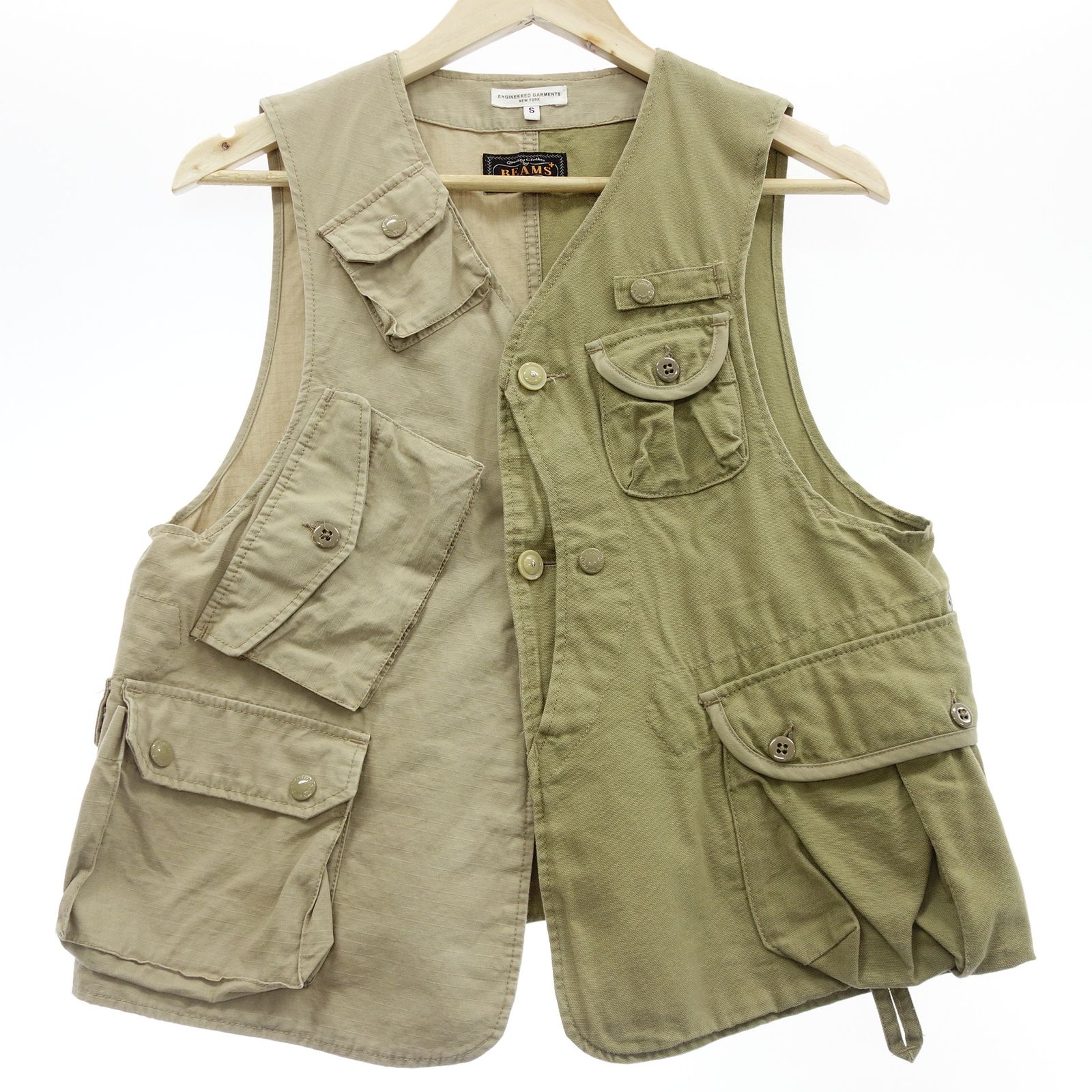ENGINEERED GARMENTS ベージュ プリント ベスト M Engineered Garments C-1ベスト - メルカリ