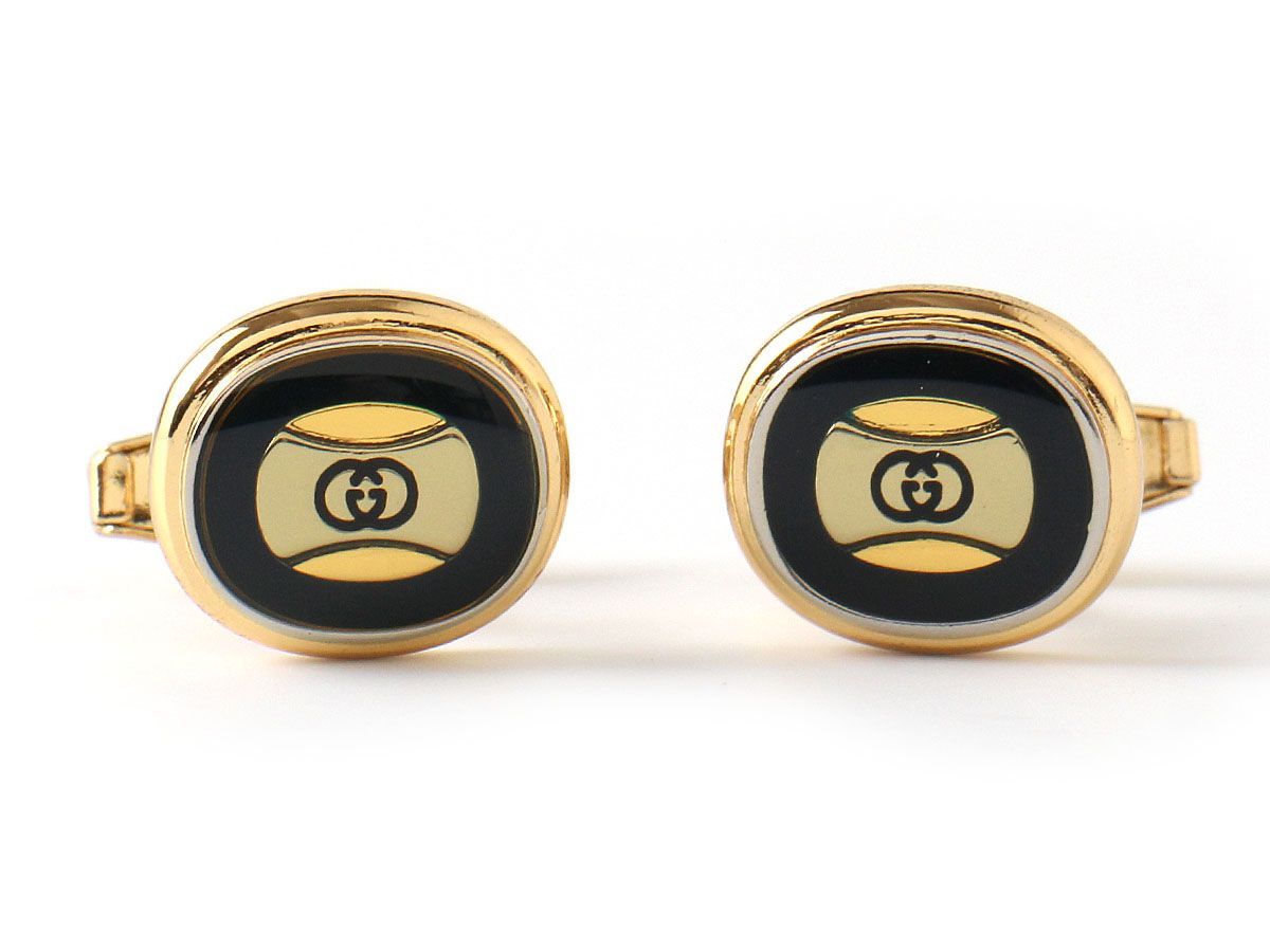 M26910 美品 GUCCI グッチ インターロッキング カフスボタン