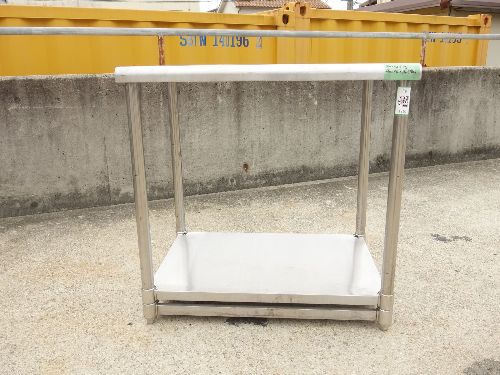 M▽業務用 厨房 作業台 棚 ステンレス 幅800×奥行600×高さ790 Fe1940