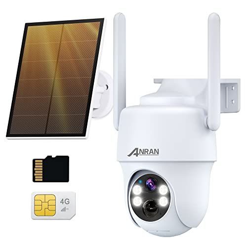 最新4G防犯カメラ・wifi不要・SIM/SDカード内蔵】ANRAN 4g 防犯カメラ