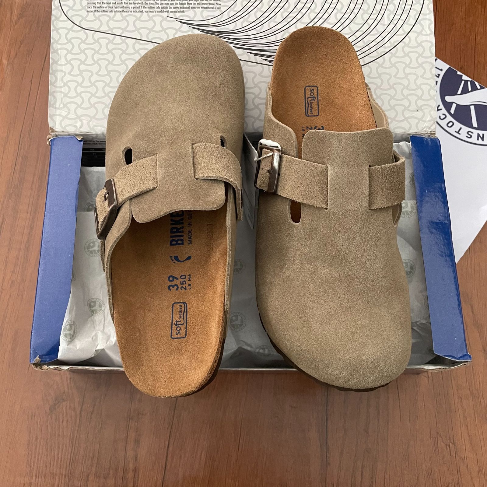 美品 箱付 BIRKENSTOCK ビルケン シュトック トープ【Boston】ボストン