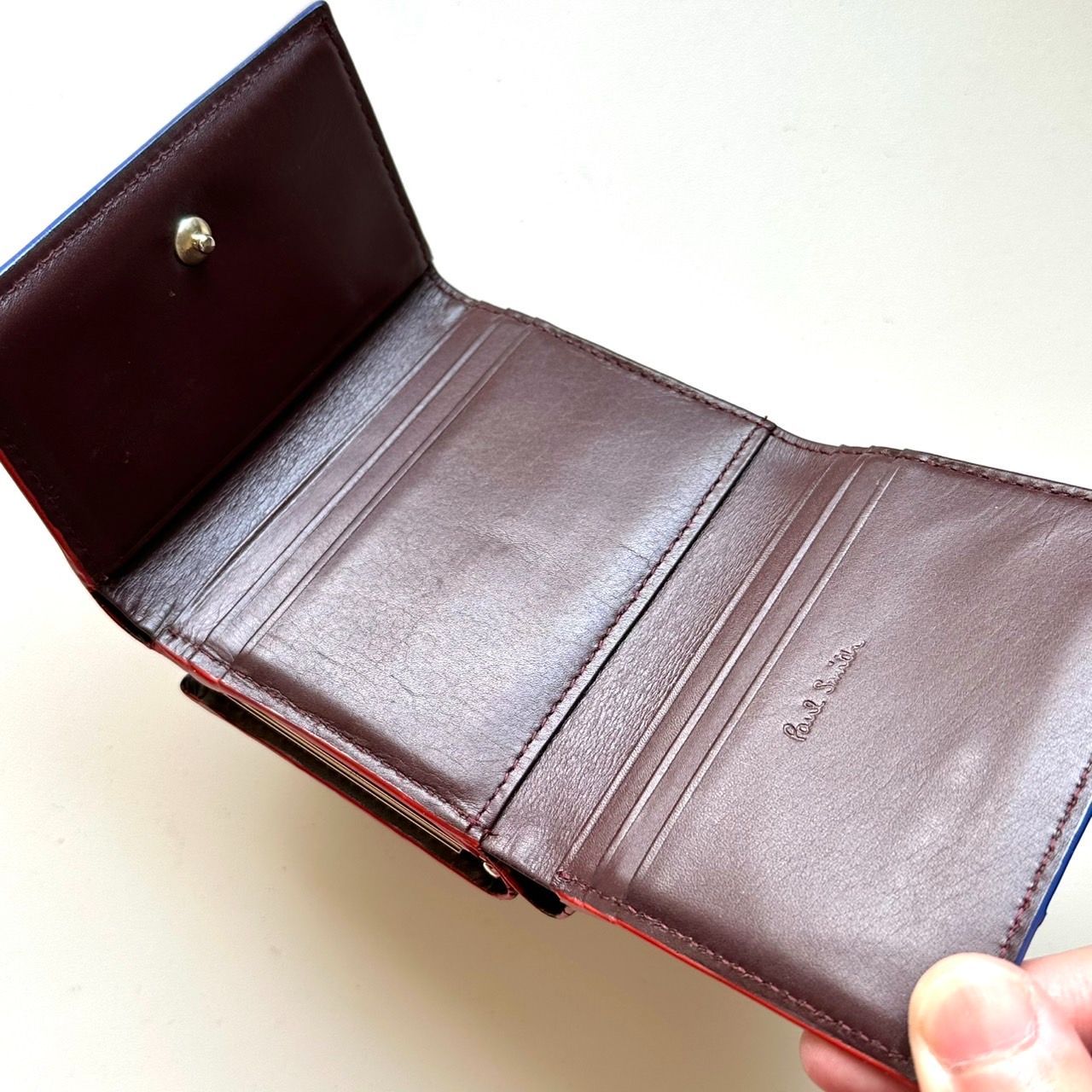 ポールスミス Paul Smith 三つ折り財布 バーガンディ - メルカリ