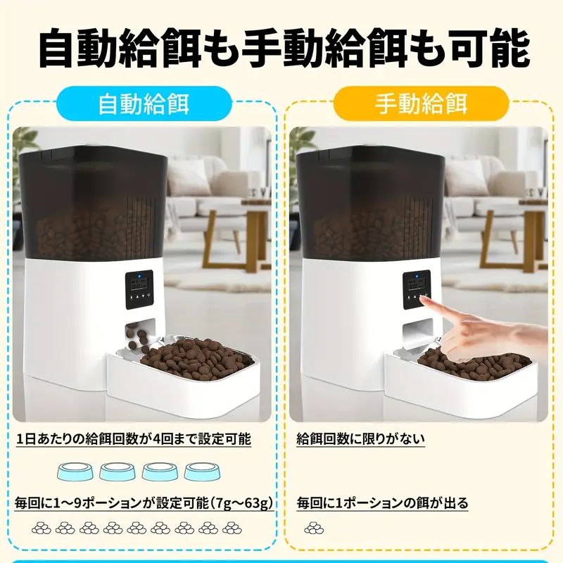 手動給餌オプション 録音機能