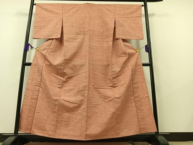 平和屋着物○上質な紬 絞り 段違い文 正絹 逸品 AAAZ0255zg