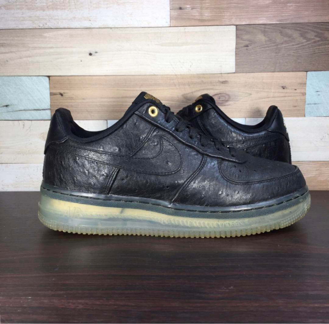 NIKE AIR FORCE 1 CMFT LUX LOW ナイキ エアフォース 1 コンフォート ラックス オーストリッチ ブラック 24cm 箱有  U09187 805300-001 - メルカリ