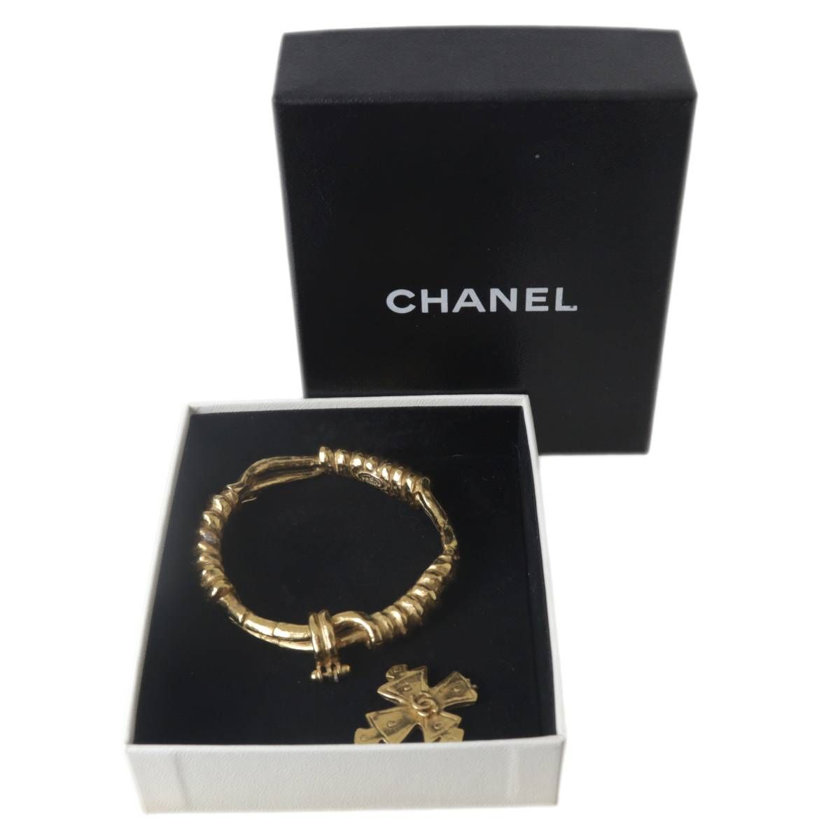 ジャンク】 CHANEL シャネル ココマーク ブレスレット バングル 94P 
