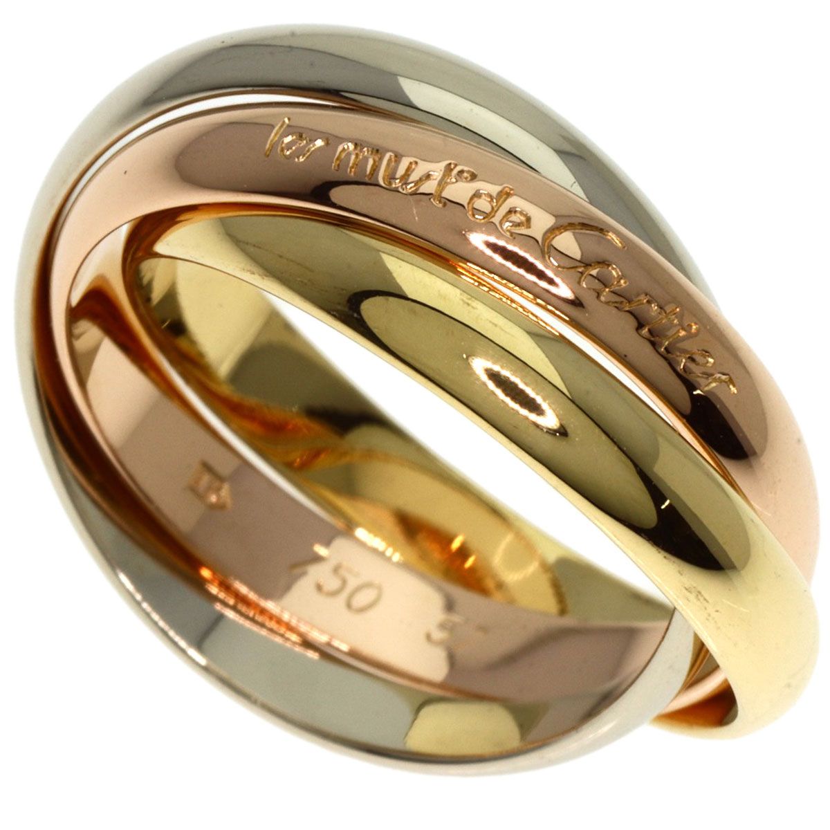 CARTIER カルティエ トリニティ #57 リング・指輪 K18YG K18WG K18PG