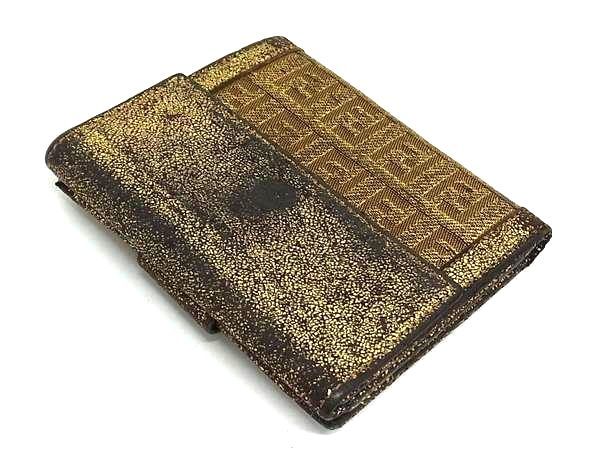 【美品】FENDI フェンディ　長財布　折り財布　ズッカ柄　総柄　ベージュ フェンディ ズッカ キャンバス 長財布 長財布 FENDI フェンディ ズッカ
