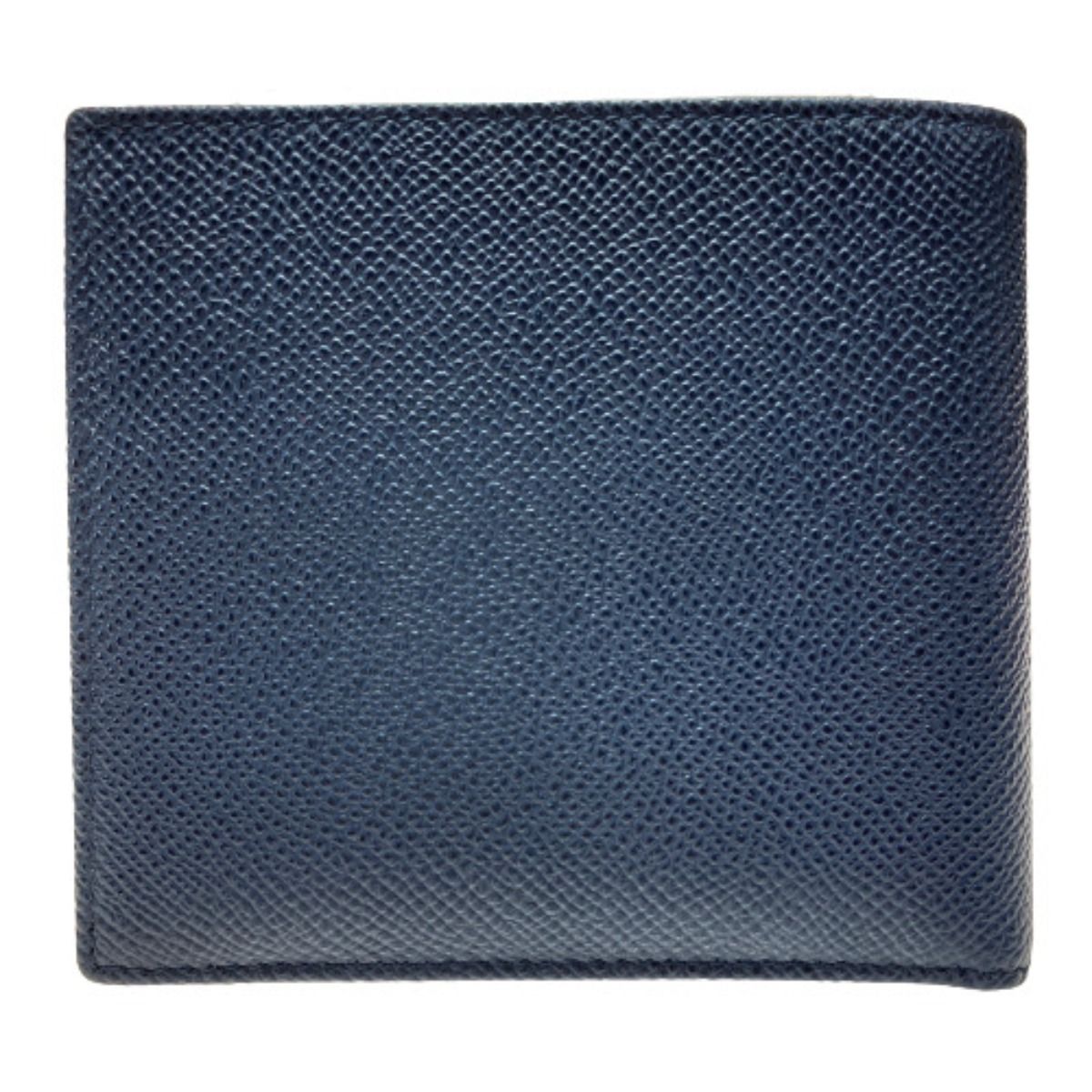 ◎◎BVLGARI ブルガリ・ブルガリ マン 2つ折り財布 39324 ブルー x