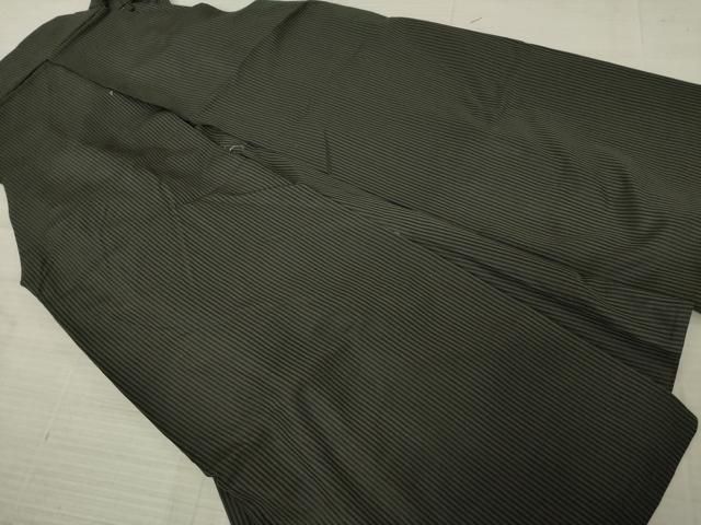 平和屋着物●男性 馬乗り袴 縞 正絹 AABA9773ck