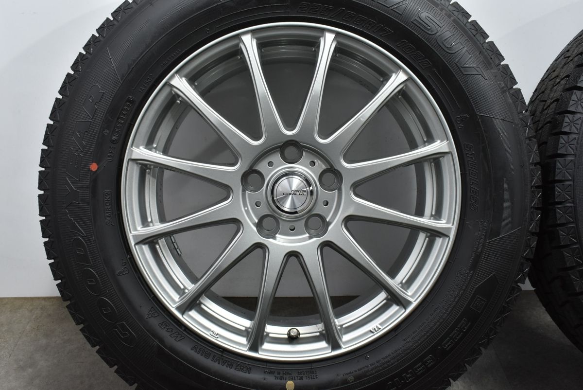 【レクサス トヨタ専用設計】Weds ラブリオン 17in 7J +38 PCD114.3 グッドイヤー アイスナビ SUV 225/65R17 NX ハリアー RAV4 平座ナット